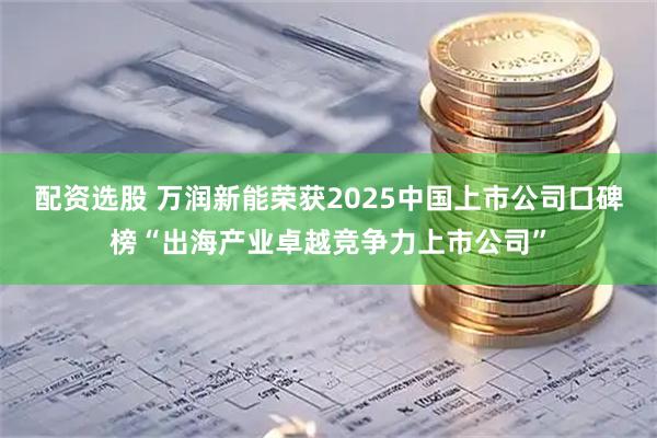 配资选股 万润新能荣获2025中国上市公司口碑榜“出海产业卓越竞争力上市公司”