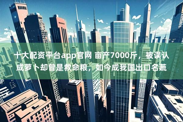 十大配资平台app官网 亩产7000斤，被误认成萝卜却曾是救命粮，如今成我国出口名蔬