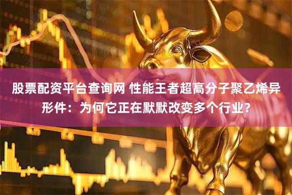股票配资平台查询网 性能王者超高分子聚乙烯异形件：为何它正在默默改变多个行业？