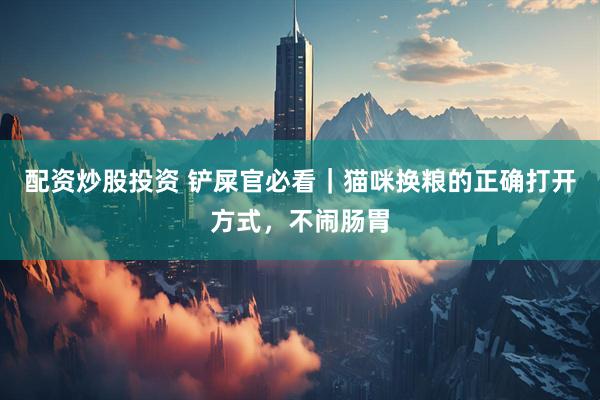 配资炒股投资 铲屎官必看｜猫咪换粮的正确打开方式，不闹肠胃